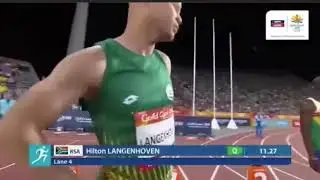 100meter Men&rsquo;s T12 (Final) Commonwealth Games 2018 Gold Coast