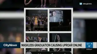 Maskless graduation causing uproar online