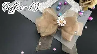 Handcraft Hair Accessories (Hair Bow with Accessory) - Coffee 13