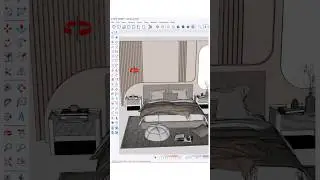 SketchUp Tutorial ⚡️ An amazing bedroom design in SketchUp using the 1001bit Tools plugin! #sketchup