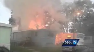 RAW VIDEO: News crew arrives at fire before fire crews