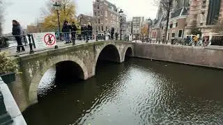 A peaceful winter walk in the streets of Amsterdam | 4K60fps
