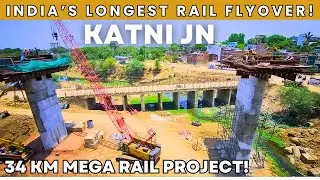 India's Longest Railway Viaduct Bridge Of Katni Updates | Katni 34 KM Railway Flyover Project