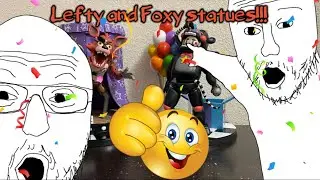 A Detailed look at the FNaF Funko Lefty and Foxy statues!