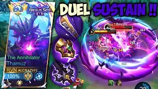 SOLO RANK THAMUZ MODE SUSTAIN LAWAN ALICE‼️GAMEPLAY TIP GLOBAL THAMUZ - MLBB
