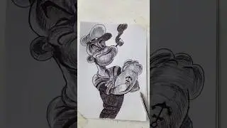 Popeye the Sailor Caricature Timelapse :muscle::anchor: | Sketching the Spinach-Powered Hero!