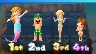 【マリオパーティ10】ミニゲームマーメイド ピーチVsロゼッタVsデイジー姫Vsルイージ(最強CPU｢たつじん」)