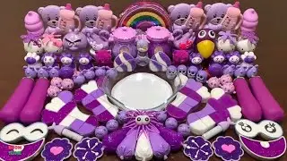 Relaxing With Piping Bags !! PURPLE Slime !! Mixing Random Things Into SLIME ! Satisfying Slime