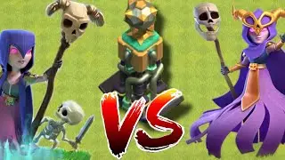 Hidden Tesla Level 13 VS Witch & Super Witch | Clash of Clans