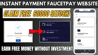 New Free Earning Website 2025 | Claim Free $0.06 Min | Live Withdraw $12 Faucetpay ~  No Invesment