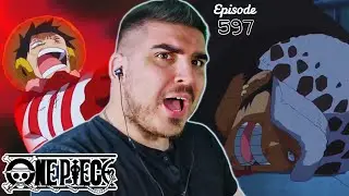 BOTH Law & Luffy Got COOKED?? | One Piece | Episode 597 | REACTION!  Part 2 *
