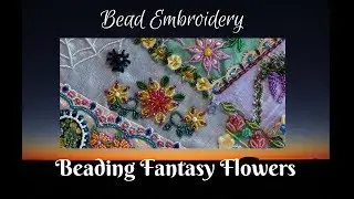 Bead Embroidery Beaded Flowers with Pointed Petals