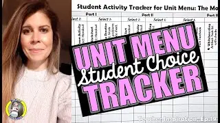 Using A Unit Menu Student Choice Tracker - Episode 19 | MsRazz ChemClass