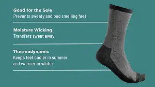 Sweat Guard Calf-Length Silver Socks - The Best Dress Socks for Sweaty Feet