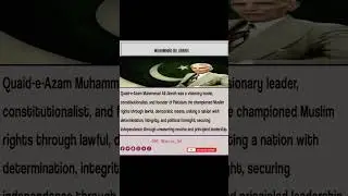 #Personality Series#Muhammad Ali Jinnah#Founding Father #Bravo Writers_89#SM Writes_86#GK_Tips