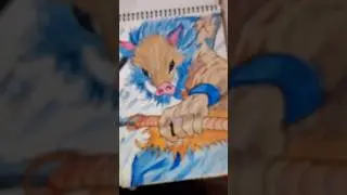 inosuke drawing with watercolor#anime #watercolor #demonslayer #inosuke #infinitycastle