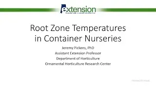 Root Zone Temperatures in Container Nurseries