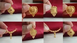 latest hallmark gold short mangalsutra designs 2024 with weight & price #2024 new gold pendant || 😍😍