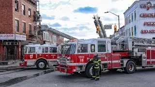 3 alarm fire at Reisterstown Rd and N Fulton Ave 12-30-25