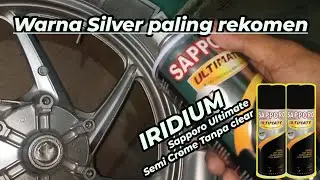 REPAINT Velg Motor pakai SAPPORO M77 (iridium silver semi crome)