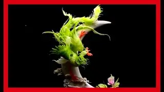 Art carvings of fruits and vegetables. sculpture Phoenix.
