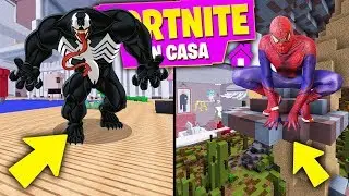 VENOM vs SPIDERMAN con SUPERPOTERI - FORTNITE IN CASA su Minecraft ITA
