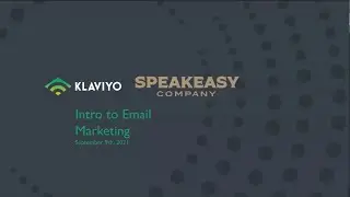 Speakeasy & Klaviyo: Intro to Email Marketing