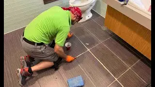 Commercial tile cleaning of 8 Restrooms