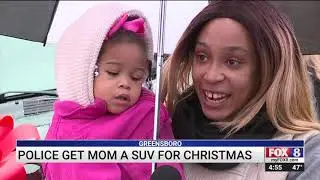 Greensboro police surprise single mom with an SUV for Christmas