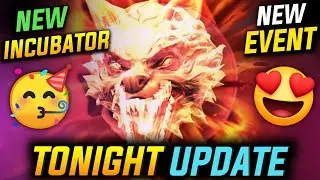 TONIGHT UPDATE OF FREE FIRE🔥 NEW OP INCUBATOR 🤯| FREE FIRE NEW EVENT | FF NEW EVENT TODAY | AUG SKIN