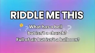 RIDDLE ME THIS 🤔 | Can You Solve This Mind-Bending Riddle?