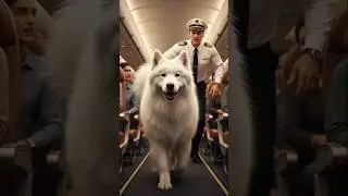 White Fluffy Saves Passengers From Plane Explosion in 34 Second. 🥺 #dog #emotional #ai