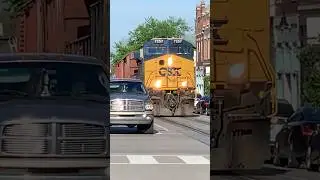 Too Close For Comfort!  Street Running Train Inches From Truck Next To Track, JawTooth Shorts