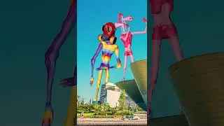 😵GAS MASK RAINBOW HEAD vs MOMMY LONG LEGS SIREN HEAD Dancing Coffin 😱