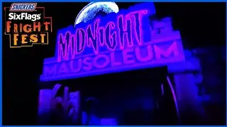 Полуночный мавзолей, призрачный лабиринт, полная прогулка по Fright Festival Six Flags Frontier C...