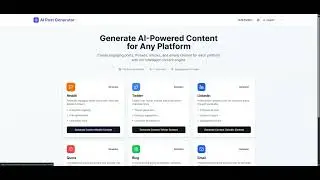 Post Generators App Demo | Create Content for Reddit, LinkedIn, Twitter & More in Seconds