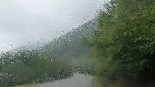 Amazing rainy mountain road with relaxant music