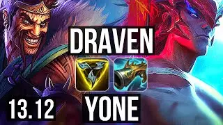 DRAVEN vs YONE (TOP) | 9/1/2, 800+ games, Dominating | KR Master | 13.12