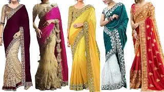 Very Pretty Party Wear Sarees with Embroidery Work | Fancy Saree Collection (2021)