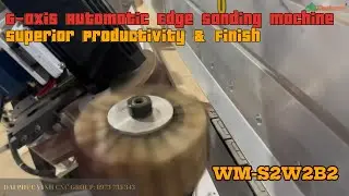 6 axis Automatic Edge Sanding Machine WM S2W2B2 #EdgeSandingMachine #woodworking  #cncwoodworking