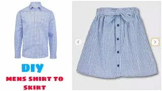 DIY - (हिंदी) - How to Make Skirt Form Old Men's Shirt | Men's Shirt Transformation | by Nilisha