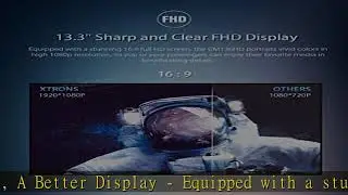 XTRONS 1920x1080 13.3 inch Resolution FHD Screen Car Roof Monitor Flip Down Overhead Multimedia Car