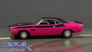 C3537 Scalextric DPR Slot Car Dodge Challenger TA 340 Six Pack Pink Slotcar