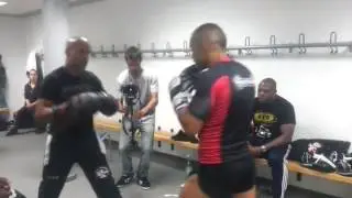Warming up before the fight Mix Fight Gala 13