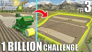 DAY 3 of Earning $1 BILLION 💵 in Farming Simulator 25 - MADE $2 MILLION w/ THIS HARVEST!