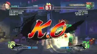 CVE SM4SH K1NG(Cammy) vs BTM Skillzie(Blanka)