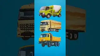TRUCK MIXER, TRUCK BOX DAN TRUCK DUMP #shorts