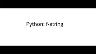 what is python f-string (basic example)......  ...