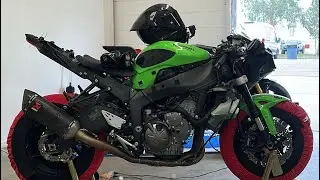 Zx6r first test ride onboard track footage 