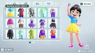 Nintendo Switch Sports Unlocked Outfits and Items 10 Bowling Collection